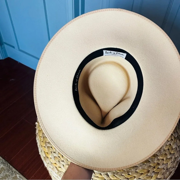 Lack of Color Ivory Rancher Wool Felt Oversized Fedora in Beige main image 7